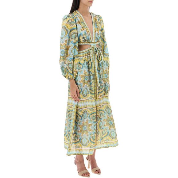 ZIMMERMANN 'Halcyon' Midi Dress In Paisley Cotton - Picture 2 of 4